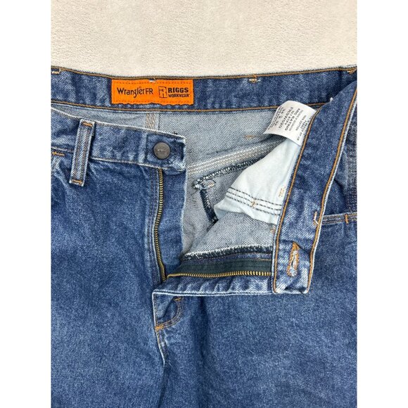 Wrangler FR Riggs Workwear Jeans Mens 34x32 Flame Resistant 100% Cotton Denim - Picture 3 of 5